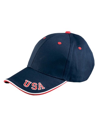 Adams NT102 6-Panel Mid-Profile Cap with USA Embroidery