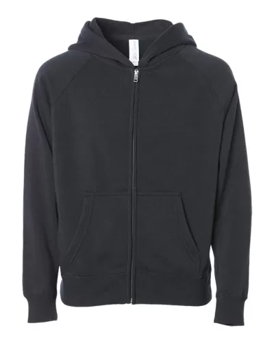 Independent Trading Co. PRM15YSBZ Youth Lightweight Special Blend Raglan Zip Hood