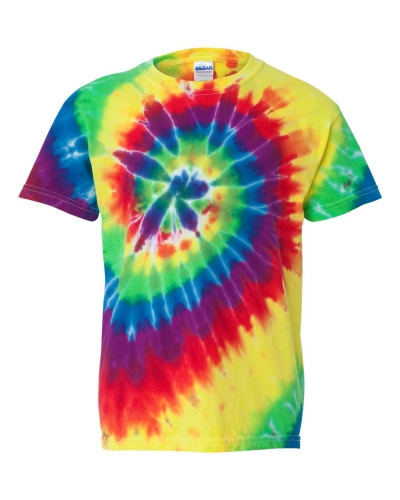 Dyenomite 20BMS Youth Multi-Color Spiral T-Shirt