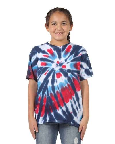 Dyenomite 20BTD Youth Rainbow Cut-Spiral T-Shirt