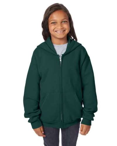 Hanes P480 Youth 7.8 oz. EcoSmart® 50/50 Full-Zip Hood