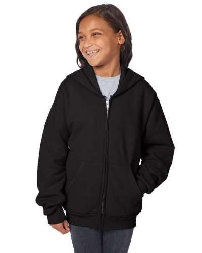 Hanes P480 Youth 7.8 oz. EcoSmart® 50/50 Full-Zip Hood