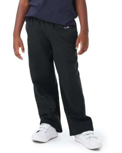 Champion P890 Youth 9 oz. Double Dry Eco® Open-Bottom Fleece Pant