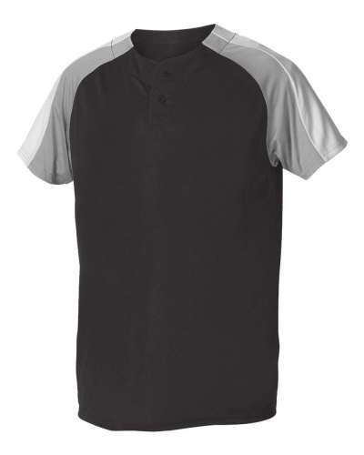 Alleson Athletic A00008 Youth Two Button Henley Baseball Jersey