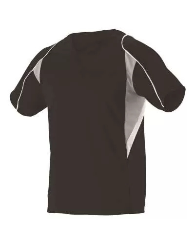 Alleson Athletic A00016 Youth Two Button Henley Baseball Jersey
