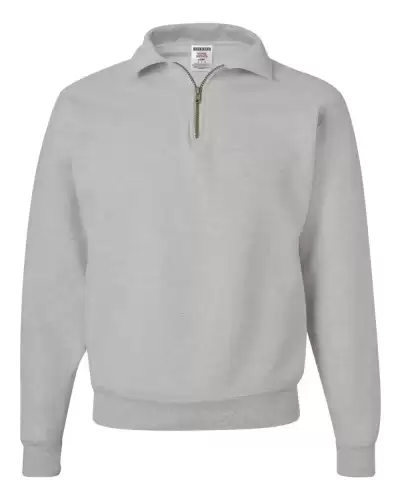 JERZEES 4528MR Unisex Super Sweats NuBlend? Quarter-Zip Cadet Collar Sweatshirt 2 Pack