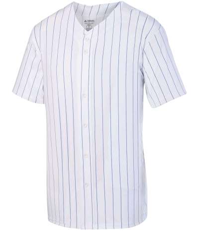 Augusta Sportswear 1686 Youth Pinstripe Full Button Baseball Jersey