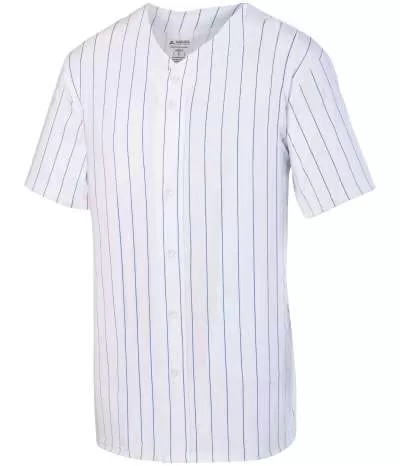 Augusta Sportswear 1686 Youth Pinstripe Full Button Baseball Jersey