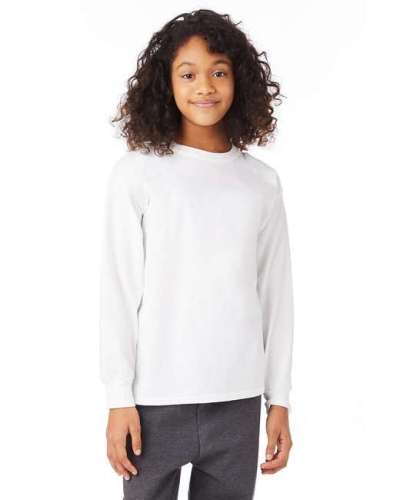 Hanes 5546 Youth Tagless ComfortSoft Long-Sleeve T-Shirt