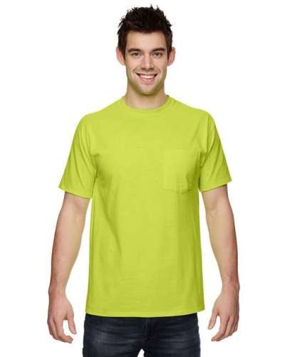 Fruit of the Loom 3931P Adult HD Cotton Pocket T-Shirt