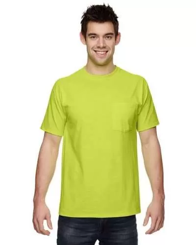 Fruit of the Loom 3931P Adult HD Cotton Pocket T-Shirt