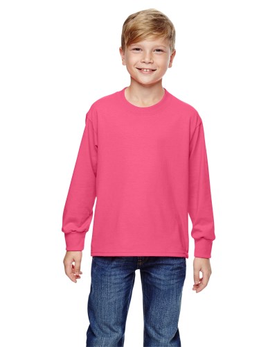 Fruit of the Loom 4930B Youth HD Cotton Long-Sleeve T-Shirt