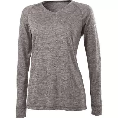 Holloway 222717 Ladies Electrify 2.0 V-Neck Long Sleeve Shirt