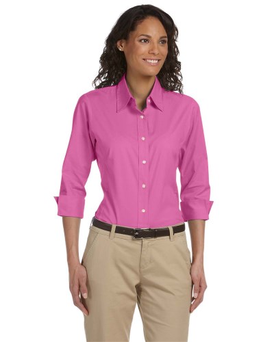Devon & Jones DP625W Ladies' Perfect Fit™ Three-Quarter Sleeve Stretch Poplin Blouse