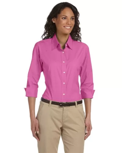 Devon & Jones DP625W Ladies' Perfect Fit™ Three-Quarter Sleeve Stretch Poplin Blouse
