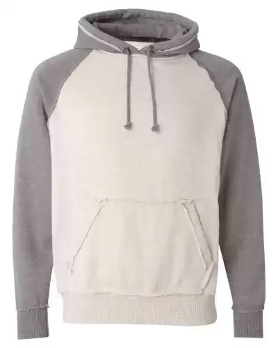 J America 8885 Men's Vintage Heather Hooded Sweatshirt 2 Pack