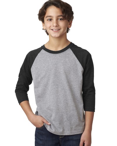 Next Level 3352 Youth CVC 3/4-Sleeve Raglan