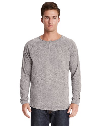 Next Level 6072 Men's Triblend Long-Sleeve Henley