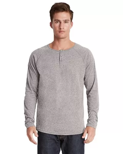 Next Level 6072 Men's Triblend Long-Sleeve Henley