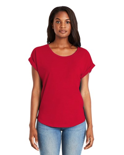 Next Level 6360 Ladies' Dolman with Rolled Sleeves