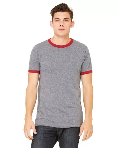 Bella + Canvas 3055C Men's Jersey Short-Sleeve Ringer T-Shirt