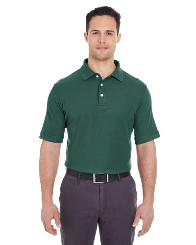 UltraClub 7510 Men's Platinum Honeycomb Piqué Polo