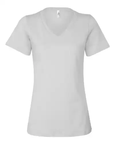 BELLA + CANVAS 6405 Women?s Relaxed Jersey V-Neck Tee 2 Pack