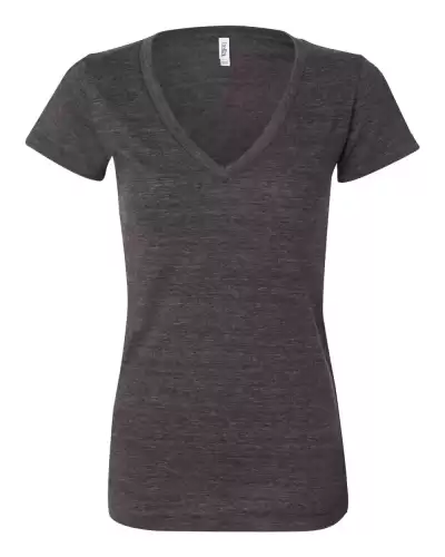 BELLA + CANVAS 8435 Women?s Triblend Deep V-Neck Tee 2 Pack