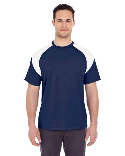 UltraClub 8399 Adult Cool & Dry Sport Colorblock T-Shirt