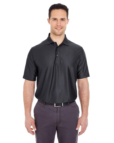 UltraClub 8413 Men's Cool & Dry Elite Tonal Stripe Performance Polo