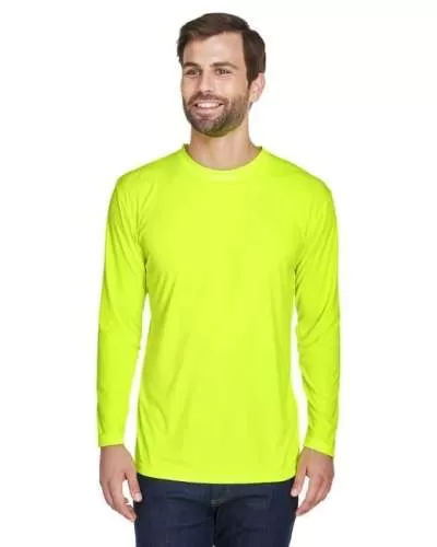 UltraClub 8422 Adult Cool & Dry Sport Long-Sleeve Performance Interlock T-Shirt