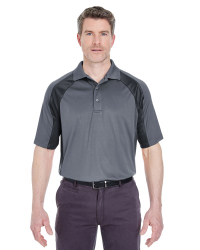 UltraClub 8427 Adult Cool & Dry Sport Performance Colorblock Interlock Polo