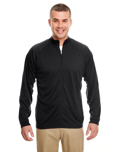 UltraClub 8432 Adult Cool & Dry Sport Quarter-Zip Pullover with Side Panels