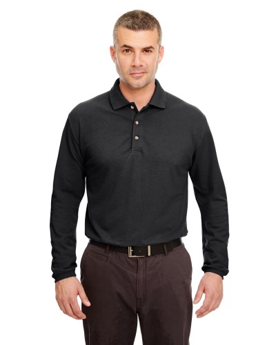 UltraClub 8532 Adult Long-Sleeve Classic Piqué Polo