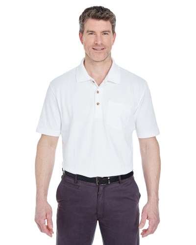 UltraClub 8534 Adult Classic Piqué Polo with Pocket