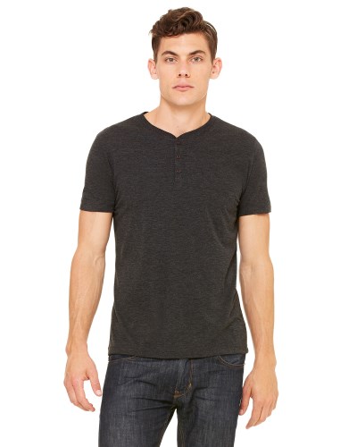 Bella + Canvas 3125 Men's Triblend Short-Sleeve Henley