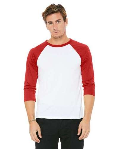 Bella + Canvas 3200 Unisex 3/4-Sleeve Baseball T-Shirt