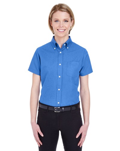 UltraClub 8973 Ladies' Classic Wrinkle-Resistant Short-Sleeve Oxford