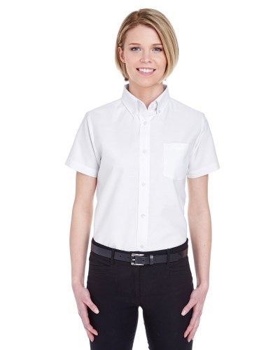 UltraClub 8973 Ladies' Classic Wrinkle-Resistant Short-Sleeve Oxford