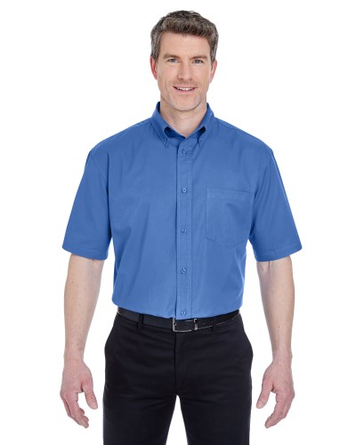 UltraClub 8977 Adult Short-Sleeve Whisper Twill