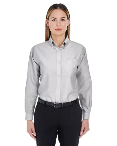 UltraClub 8990 Ladies' Classic Wrinkle-Resistant Long-Sleeve Oxford