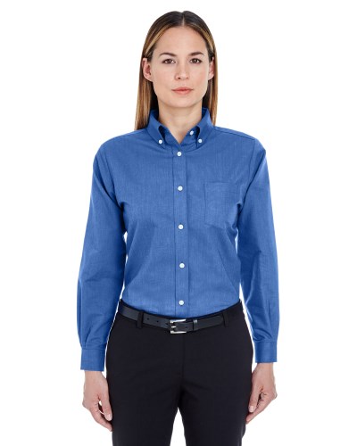 UltraClub 8990 Ladies' Classic Wrinkle-Resistant Long-Sleeve Oxford