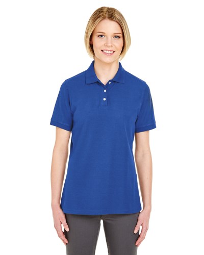 UltraClub 7510L Ladies' Platinum Honeycomb Piqué Polo