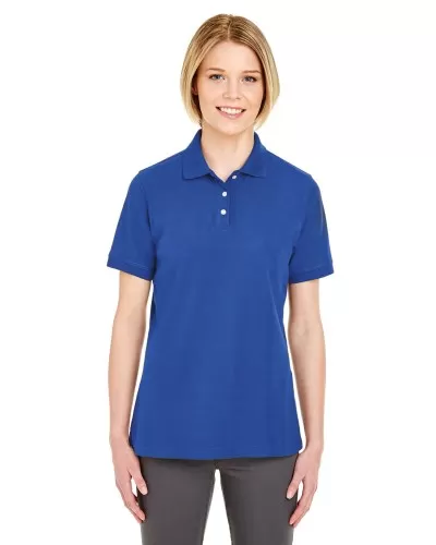 UltraClub 7510L Ladies' Platinum Honeycomb Piqué Polo