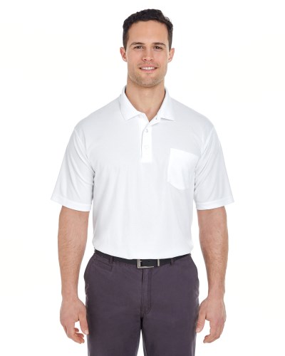 UltraClub 8210P Adult Cool & Dry Mesh Piqué Polo with Pocket