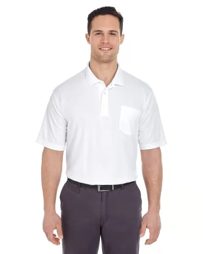 UltraClub 8210P Adult Cool & Dry Mesh Piqué Polo with Pocket