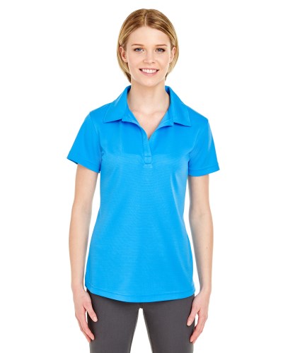UltraClub 8220L Ladies' Cool & Dry Jacquard Stripe Polo