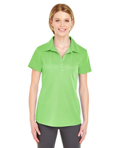 UltraClub 8220L Ladies' Cool & Dry Jacquard Stripe Polo