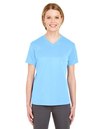 UltraClub 8400L Ladies Cool & Dry Sport V-Neck T-Shirt