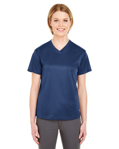 UltraClub 8400L Ladies Cool & Dry Sport V-Neck T-Shirt